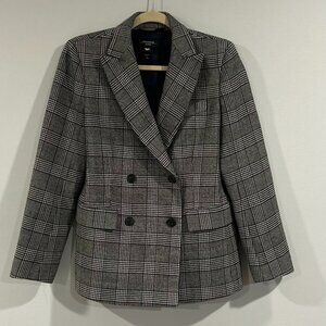 Weekend Max Mara Black and White Double-Breasted Blazer Size M